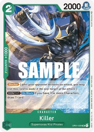 Killer (Promotion Pack 2023) (OP01-039) - [One Piece Promotion Cards]