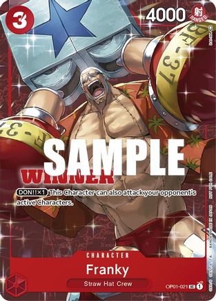 Franky (Tournament Pack Vol. 2) [Winner] (OP01-021) - [One Piece Promotion Cards]