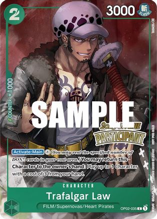 Trafalgar Law (Offline Regional 2023) [Participant] (OP02-035) - [One Piece Promotion Cards] Foil