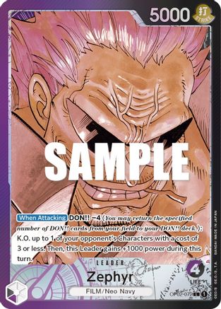 Zephyr (Alternate Art) (OP02-072) - [Paramount War] Foil