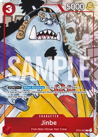 Jinbe - ST01-005 (Alternate Art) (ST01-005) - [One Piece Promotion Cards] Foil