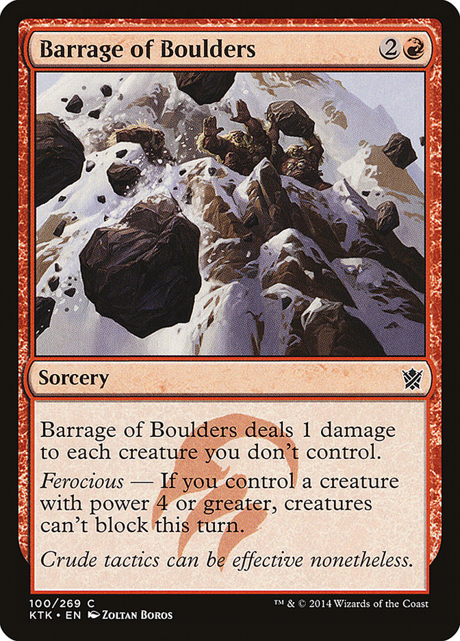 Barrage of Boulders [Khans of Tarkir] Foil