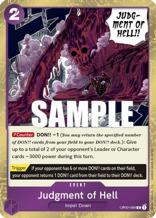 Judgment of Hell (OP02-089) - [Paramount War] Foil