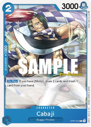 Cabaji (OP02-052) - [Paramount War Pre-Release Cards]