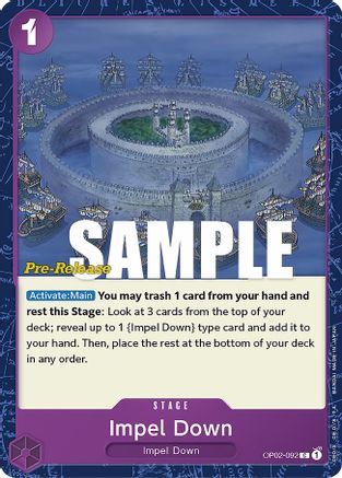 Impel Down (OP02-092) - [Paramount War Pre-Release Cards]