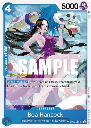 Boa Hancock (OP02-059) - [Paramount War Pre-Release Cards]