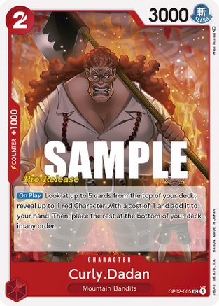 Curly.Dadan (OP02-005) - [Paramount War Pre-Release Cards]