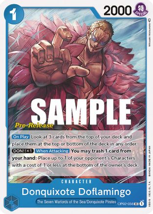 Donquixote Doflamingo (OP02-056) - [Paramount War Pre-Release Cards]