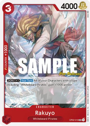 Rakuyo (OP02-019) - [Paramount War Pre-Release Cards]