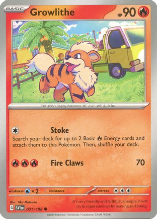 Growlithe (031/198) [Scarlet & Violet: Base Set] Reverse Holofoil