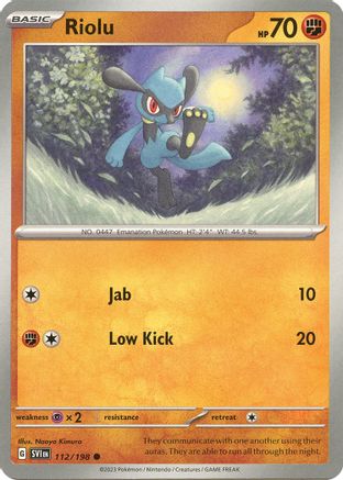 Riolu (112/198) [Scarlet & Violet: Base Set] Reverse Holofoil