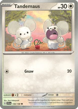 Tandemaus (159/198) [Scarlet & Violet: Base Set] Reverse Holofoil