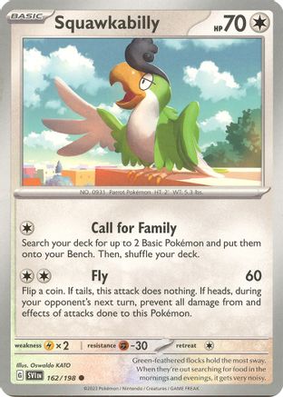 Squawkabilly (162/198) [Scarlet & Violet: Base Set] Reverse Holofoil