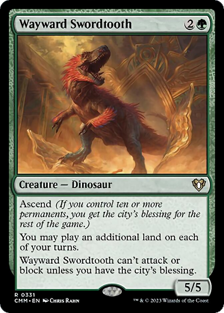 Wayward Swordtooth [Commander Masters] Foil
