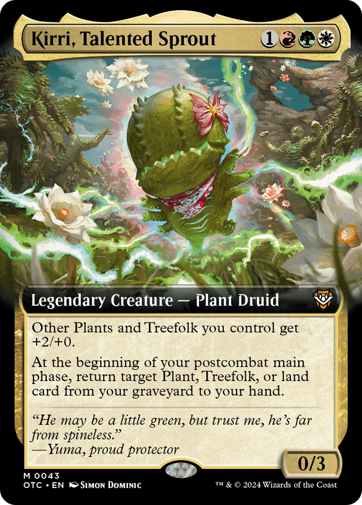 Kirri, Talented Sprout (Extended Art) [Outlaws of Thunder Junction Commander] Foil