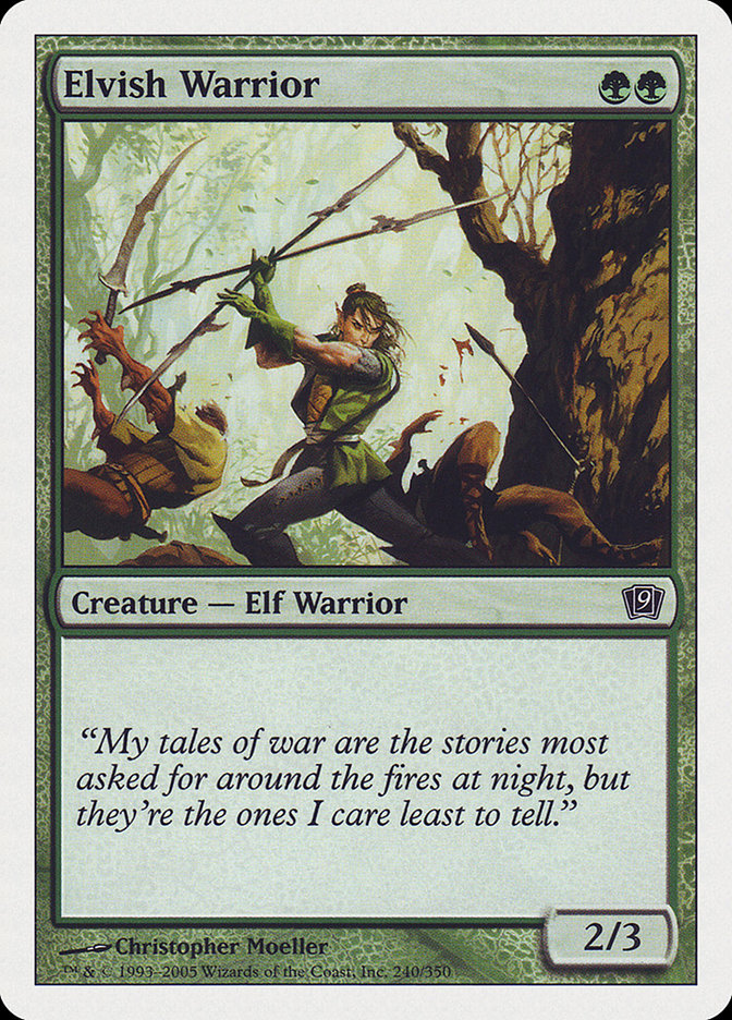Elvish Warrior [Ninth Edition] Foil