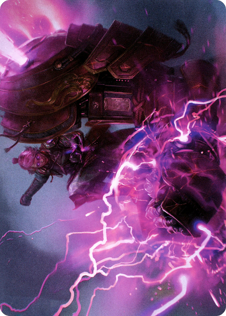 Voltage Surge // Voltage Surge  [Neon Dynasty Art Series] (Borderless) Foil