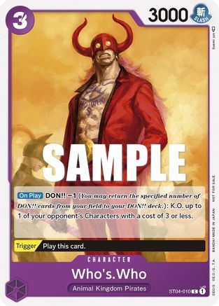 Who's.Who (Tournament Pack Vol. 3) [Participant] (ST04-010) - [One Piece Promotion Cards]