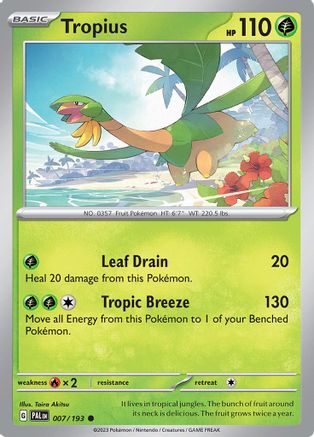Tropius (007/193) [Scarlet & Violet: Paldea Evolved] Reverse Holofoil