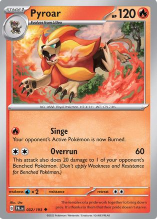 Pyroar (032/193) [Scarlet & Violet: Paldea Evolved] Reverse Holofoil