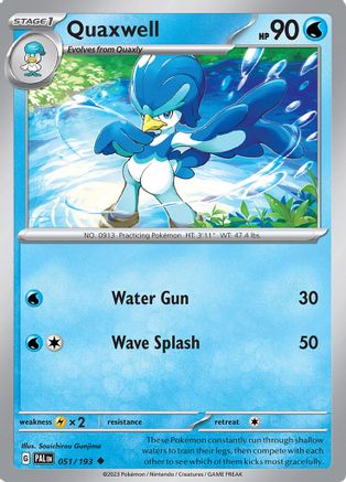 Quaxwell (051/193) [Scarlet & Violet: Paldea Evolved] Reverse Holofoil