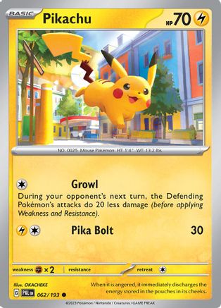 Pikachu (062/193) [Scarlet & Violet: Paldea Evolved] Reverse Holofoil