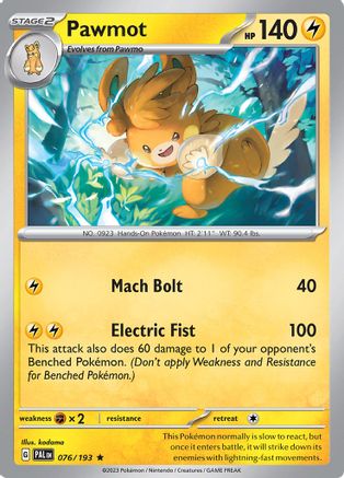 Pawmot (076/193) [Scarlet & Violet: Paldea Evolved] Reverse Holofoil