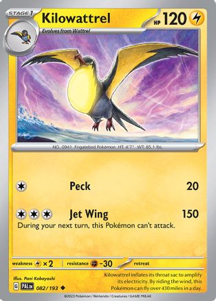 Kilowattrel (082/193) [Scarlet & Violet: Paldea Evolved] Reverse Holofoil