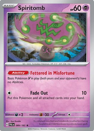 Spiritomb (089/193) [Scarlet & Violet: Paldea Evolved] Reverse Holofoil