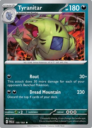 Tyranitar (135/193) [Scarlet & Violet: Paldea Evolved] Reverse Holofoil