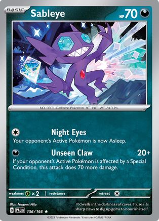 Sableye (136/193) [Scarlet & Violet: Paldea Evolved] Reverse Holofoil