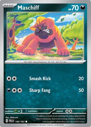 Maschiff (142/193) [Scarlet & Violet: Paldea Evolved] Reverse Holofoil
