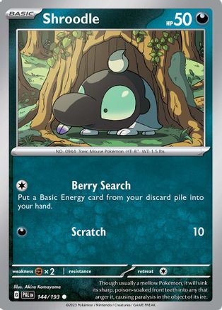 Shroodle (144/193) [Scarlet & Violet: Paldea Evolved] Reverse Holofoil