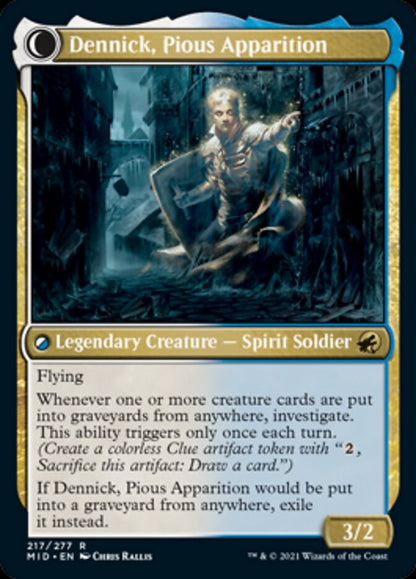 Dennick, Pious Apprentice // Dennick, Pious Apparition [Innistrad: Midnight Hunt] Foil