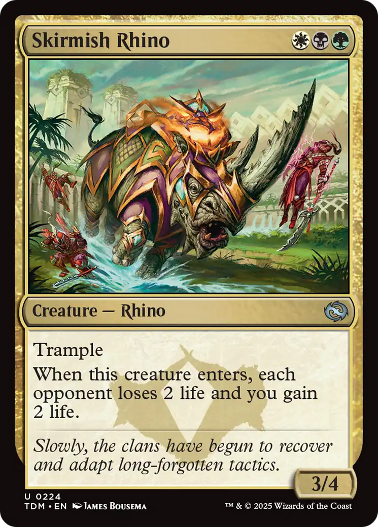 Skirmish Rhino (224) [Tarkir: Dragonstorm] Foil