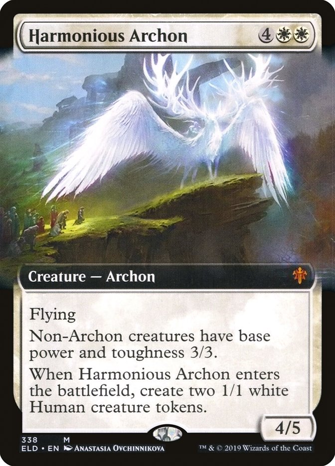 Harmonious Archon (Extended Art) [Throne of Eldraine] Foil