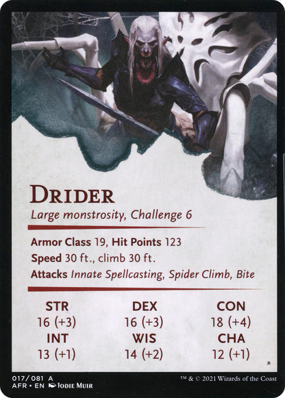 Drider // Drider  [Adventures in the Forgotten Realms Art Series] (Borderless) Foil