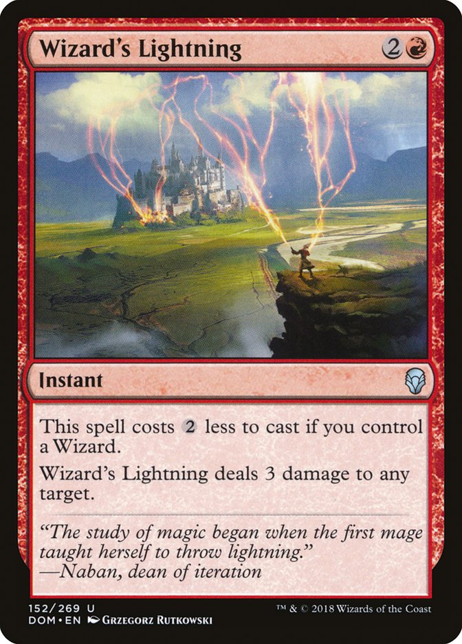 Wizard's Lightning [Dominaria] Foil
