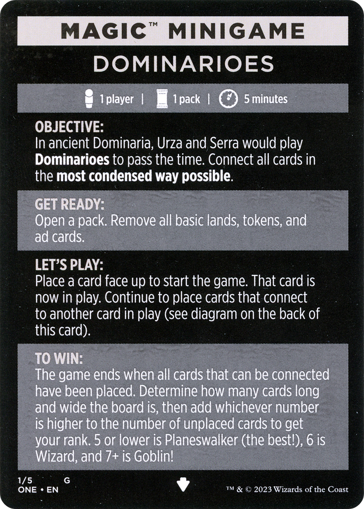 Dominarioes // Dominarioes (cont'd)  [Phyrexia: All Will Be One Minigames]