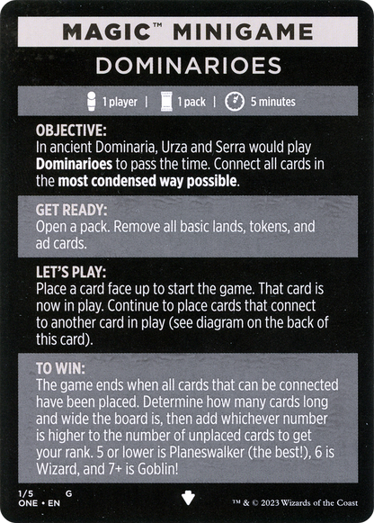 Dominarioes // Dominarioes (cont'd)  [Phyrexia: All Will Be One Minigames]