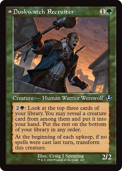 Duskwatch Recruiter // Krallenhorde Howler (Retro Frame) [Innistrad Remastered] Foil