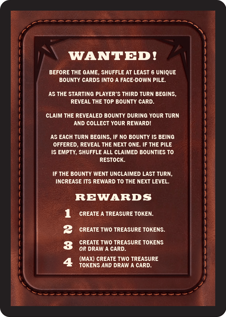 Bounty: Vara Beth Hannifer // Wanted!  [Outlaws of Thunder Junction Commander Tokens]