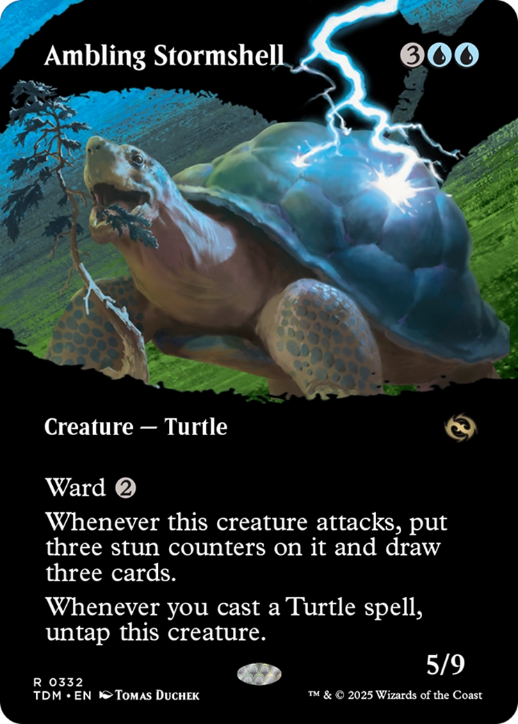 Ambling Stormshell (Borderless) [Tarkir: Dragonstorm] Foil