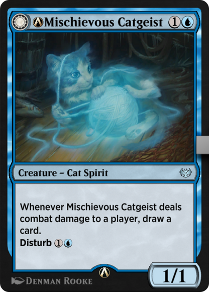 A-Mischievous Catgeist // A-Catlike Curiosity  [Innistrad: Crimson Vow]: (Double Faced Transform)