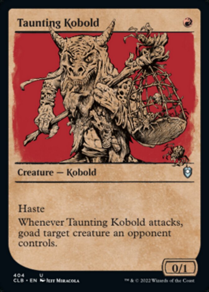 Taunting Kobold (Showcase) [Commander Legends: Battle for Baldur's Gate] Foil