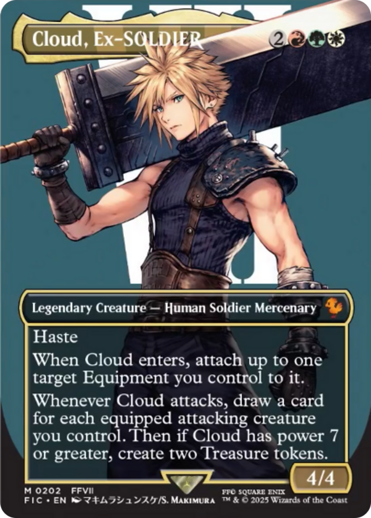 Cloud, Ex-SOLDIER (Borderless) [FINAL FANTASY Commander] Foil