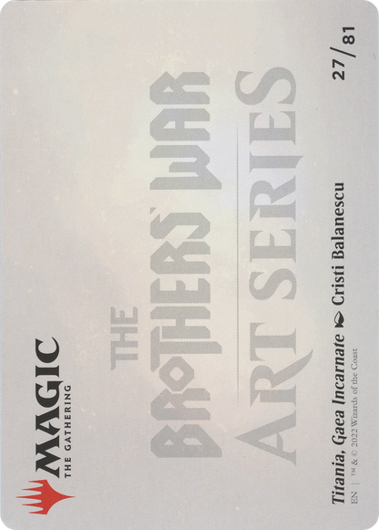 Titania, Gaea Incarnate // Titania, Gaea Incarnate  [The Brothers' War Art Series] (Borderless) Foil