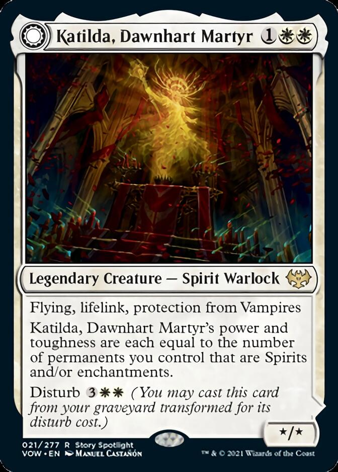 Katilda, Dawnhart Martyr // Katilda's Rising Dawn [Innistrad: Crimson Vow] Foil