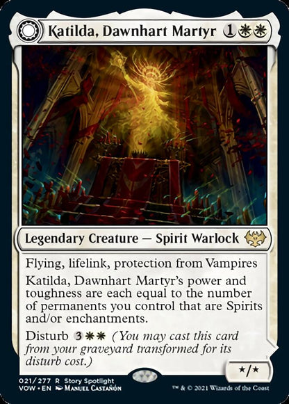 Katilda, Dawnhart Martyr // Katilda's Rising Dawn [Innistrad: Crimson Vow] Foil