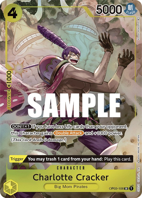 Charlotte Cracker (Alternate Art) (OP03-108) - [Pillars of Strength] Foil